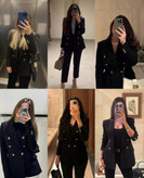 بلیزر مشکی زنانه zara طراحی شیک با تن خور عالى